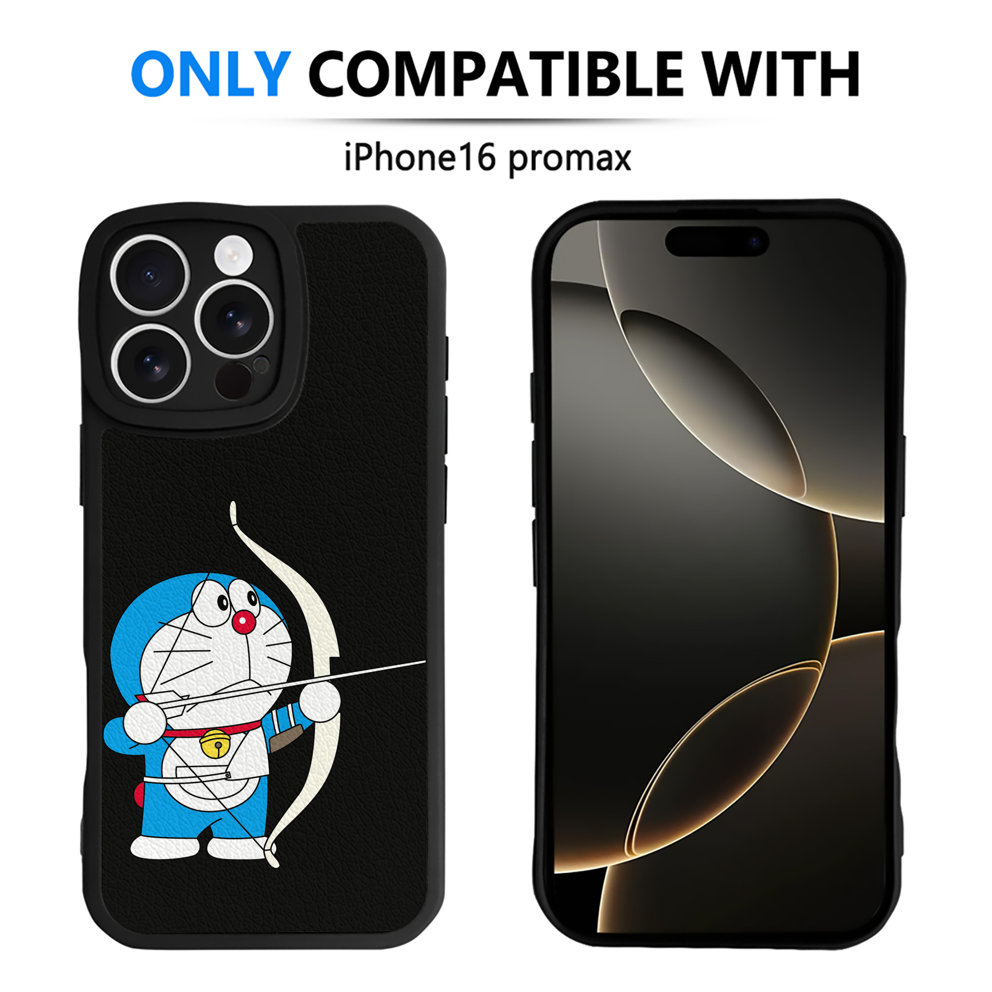 （画像用） ドラえもん Doraemon 【iPhone 16シリーズ対応】シリコンスマホケース（レザー調） 材質：シリコン